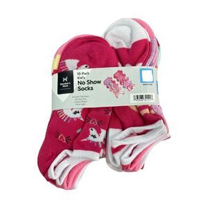 Pink/Unicorns - Member's Mark Girl's 10-Pack Ultra Lite Smooth Toe Seam No Show